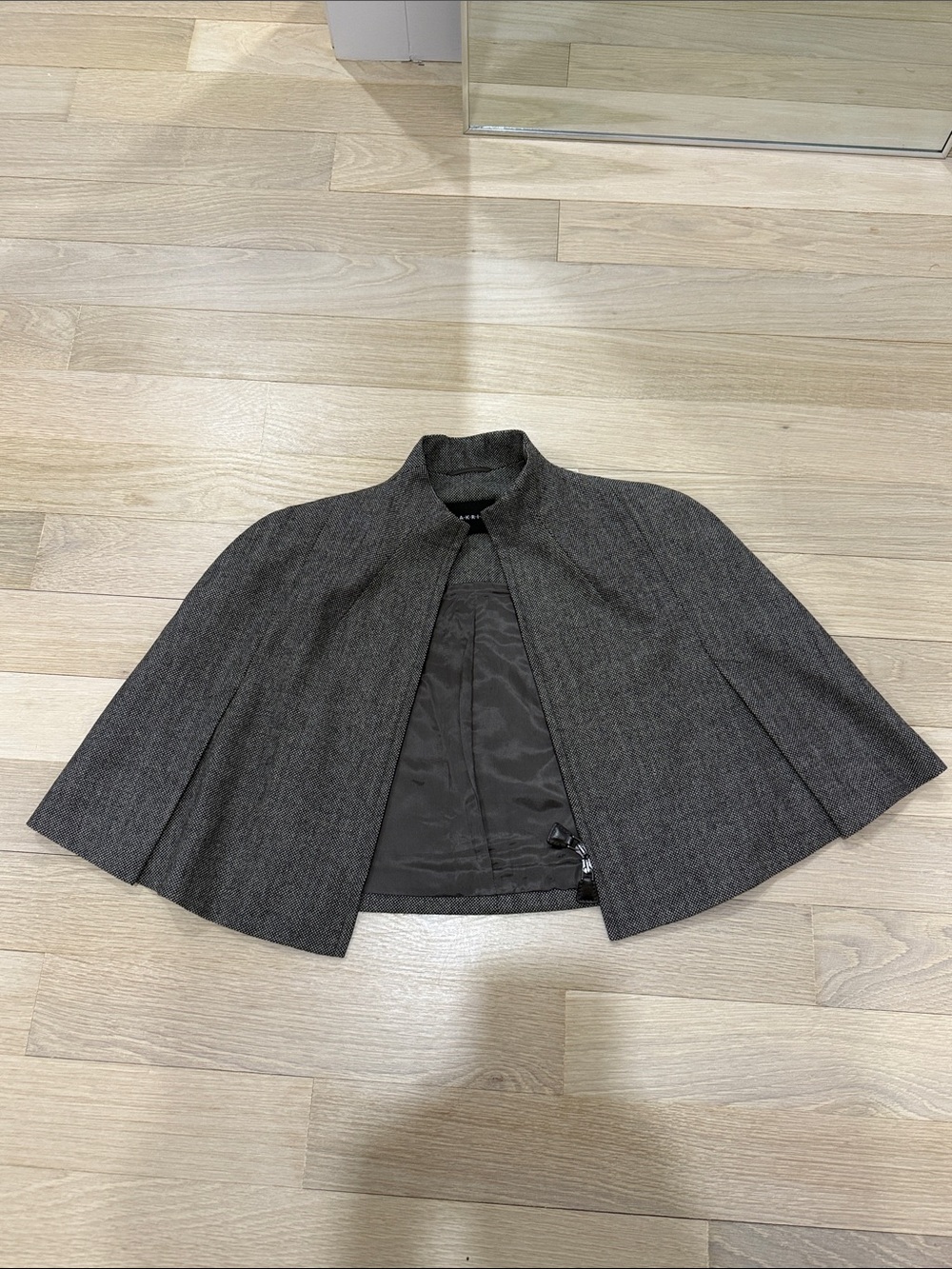 Akris Charcoal Gray Wool Cape